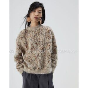 Brunello Cucinelli Sweater Mohair  Sequin Pullover knit women's Designer Size S